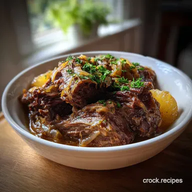 Slow Cooker French Onion Pot Roast Recipe