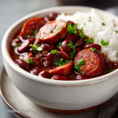 Slow Cooker Cajun Red Beans with Andouille