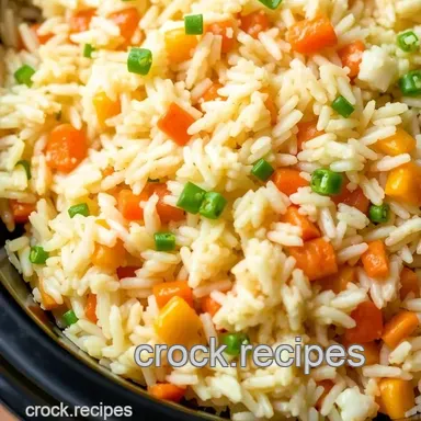 Slow Cooker Rice Pilaf with Flavorful Veggies Recipe Card