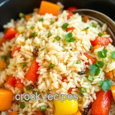Slow Cooker Rice Pilaf with Flavorful Veggies