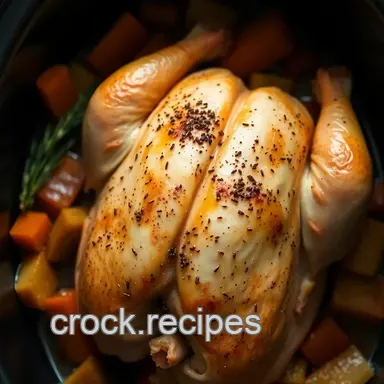 Easiest Slow Cooker Chicken Recipes: Root Veggie Roast Recipe Card