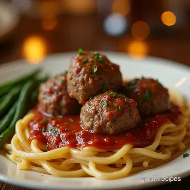 Slow Cooker Salisbury Steak Meatballs Easy Crockpot Comfort Recipe Card