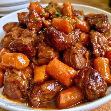 Slow Cooker Sichuan Beef Carrots for 6 Recipe Card