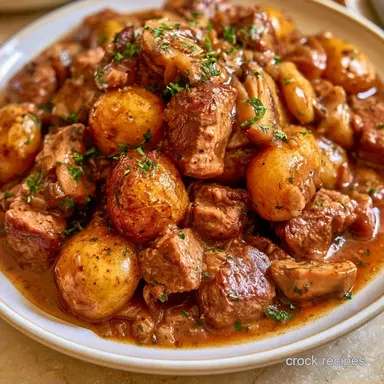Slow Cooker Steak and Potatoes for 6