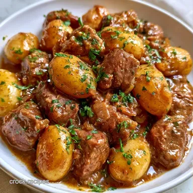 Slow Cooker Steak and Potatoes for 4 Recipe Card