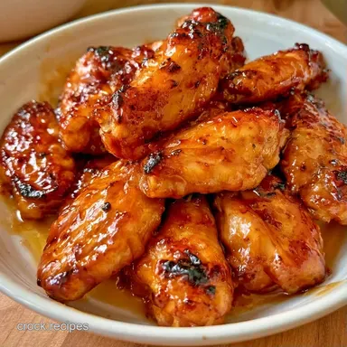 Slow Cooker Sticky Chicken Wings: Tender Recipe Card