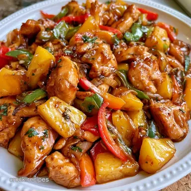 Slow Cooker Sweet Sour Chicken: Tender Recipe Card