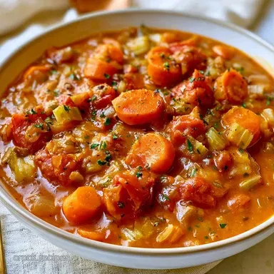 Slow Cooker Vegetarian Minestrone for 6 Recipe Card