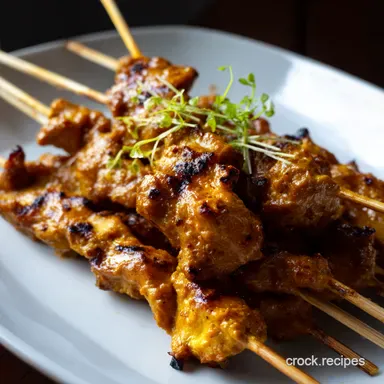 Smoky Chicken Satay Recipe Homemade Chicken BBQ Perfection Recipe Card