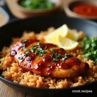 Smoky Chipotle BBQ Chicken and Rice OnePan Dinner Recipe Card