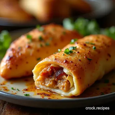 Easy Porta Pit Chicken Pockets Recipe Flaky Pastry Comfort Recipe Card