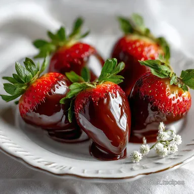 Chocolate Covered Strawberries with Secret Snap Method to Stop Sliding in 20 Minutes Recipe Card