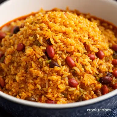 Easy Rice and Beans Recipe Weeknight Comfort Food Recipe Card