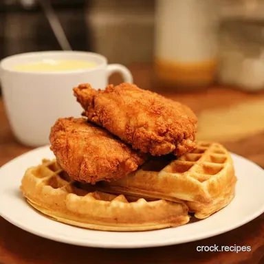 Southern Fried Chicken and Waffles My Secrets Out Recipe Card