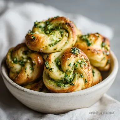 Sourdough Pesto Knots Recipe with Garlic Herbs Recipe Card