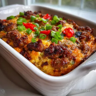 Southwest Breakfast Casserole: Easy Low Carb Morning Bake Recipe Card