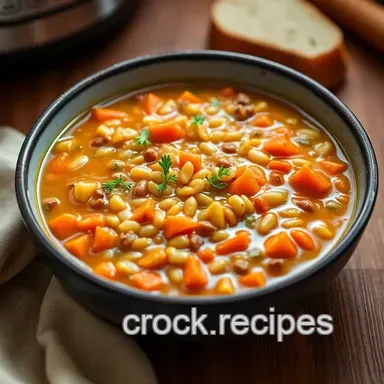 Quick & Easy Cooking Lentil Soup in a: Instant Pot Magic! Recipe Card