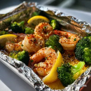 Shrimp Broccoli Foil Packs: 30-Min Lemon Garlic Dinner Recipe Card