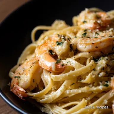 Speedy Shrimp Scampi Linguine Easy Weeknight Dinner Recipe Card