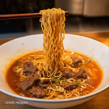 Speedy Ground Beef Ramen Umami Comfort in 30 Recipe Card