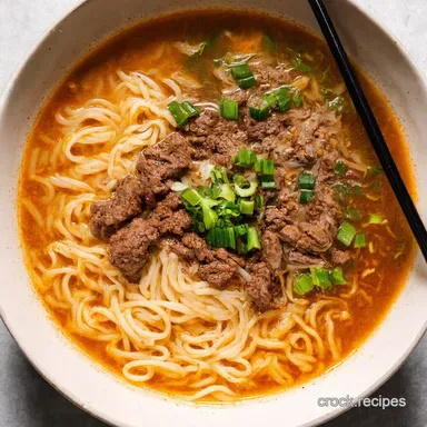 Speedy Ground Beef Ramen Umami Comfort in 30