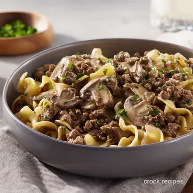 Speedy Beef Stroganoff with Ground Beef Ready in 45 Recipe Card