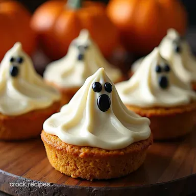 Bootiful Spiced Pumpkin Ghost Cakes Recipe Easy Halloween Treats Recipe Card
