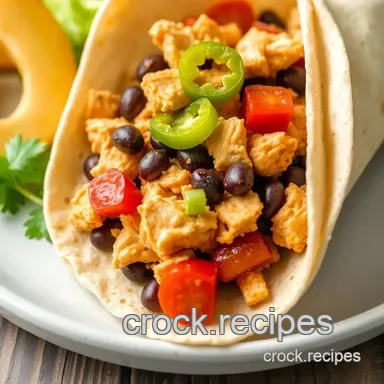 Spicy Chicken & Bean Wrap: 5 Easy Steps to a Delicious Lunch! Recipe Card