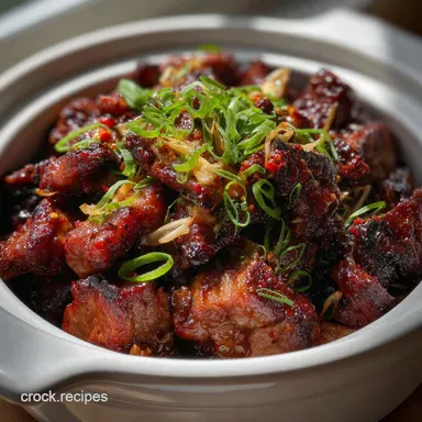 Spicy Korean BBQ: Tender Charred Pork Recipe Recipe Card