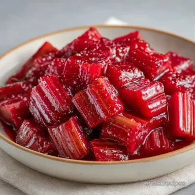 Spicy Rhubarb Chutney for 24 Servings Recipe Card