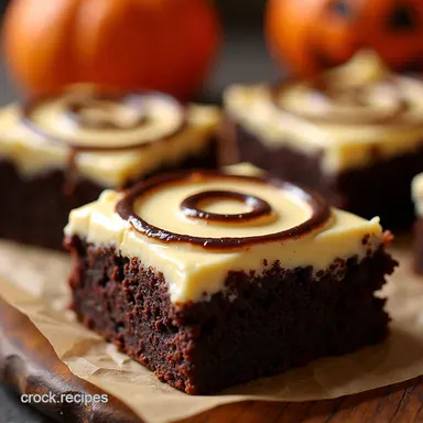 Spooky Swirls Halloween Cream Cheese Brownies Recipe Recipe Card