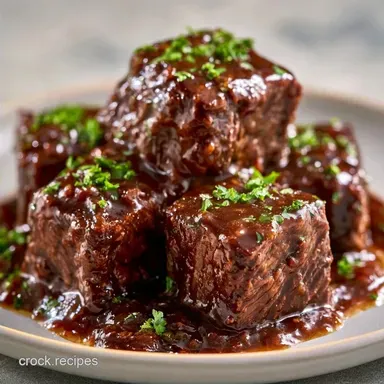 Slow-Cooked Steak Bites Au Jus