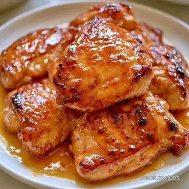 Sticky Chicken Thighs with Honey Recipe Card