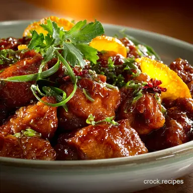 Slow Cooker Orange Chicken: Easy Sticky Sauce with No Deep Frying Recipe Card