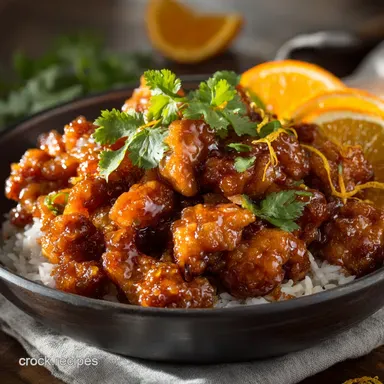 Slow Cooker Orange Chicken: Easy Sticky Sauce with No Deep Frying