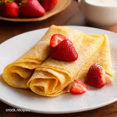 Strawberry Crepes Recipe Strawberry Fields Forever Recipe Card