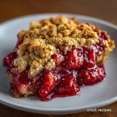 Strawberry Rhubarb Crisp with Oats