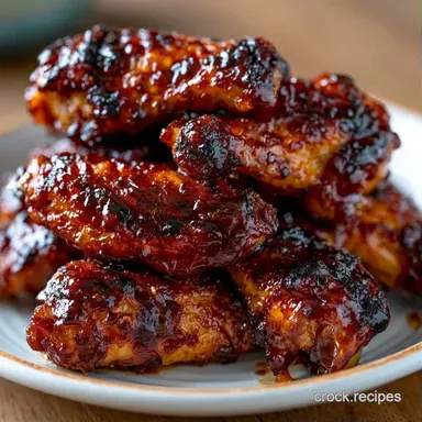 Summer Slow Cooker BBQ Wings for 4 Recipe Card