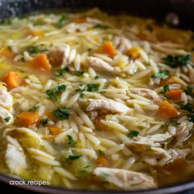Sunny Lemon Chicken Orzo Soup A Taste of Greek Sunshine Recipe Card