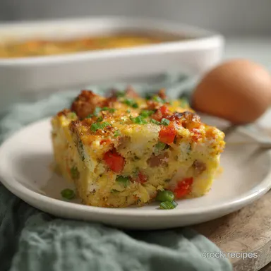 Healthy Breakfast Casserole: "Full English" Sunrise Veggie Twist Recipe Card