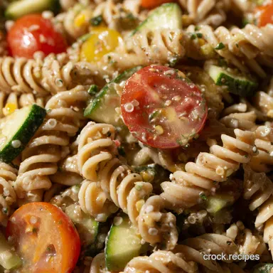 Sunshine Quinoa Pasta Salad Healthy Mediterranean Flavors