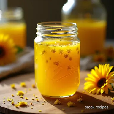 Sunshine in a Jar Easy Dandelion Syrup Recipe Recipe Card