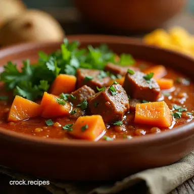 Sweet Potato Beef Puchero Family Comfort Recipe Card