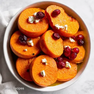Sweet Potato Rounds with Goat Cheese Cranberry Jewels