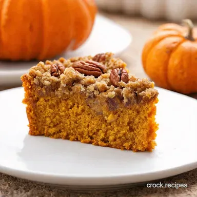 Sweet Potato Pecan Crumble Cake Autumn Dessert Delight Recipe Card