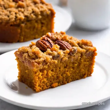 Sweet Potato Pecan Crumble Cake Autumn Dessert Delight