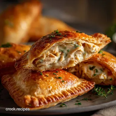Sweetheart Chicken Hand Pies Creamy Tarragon Filling in Flaky Crust Recipe Card