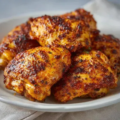 Oven Chicken Thighs in 45 Minutes Recipe Card