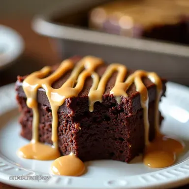 Gooey Chocolate Peanut Butter Poke Cake Recipe Recipe Card