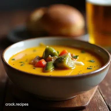 Hearty Cheesy Vegetable Soup Recipe Proper Pub Comfort Recipe Card